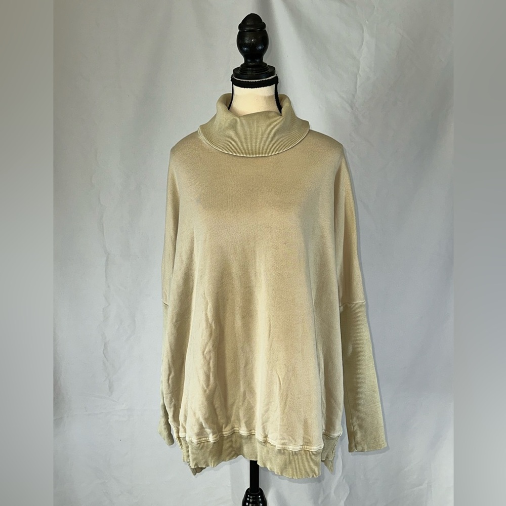 THEODORE BEVERLY HILLS • Vintage Cowl Neck Batwing Sweater Light Greenish Brown